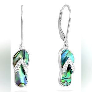 Na Hoku Hawaiian Slipper Leverback Earrings